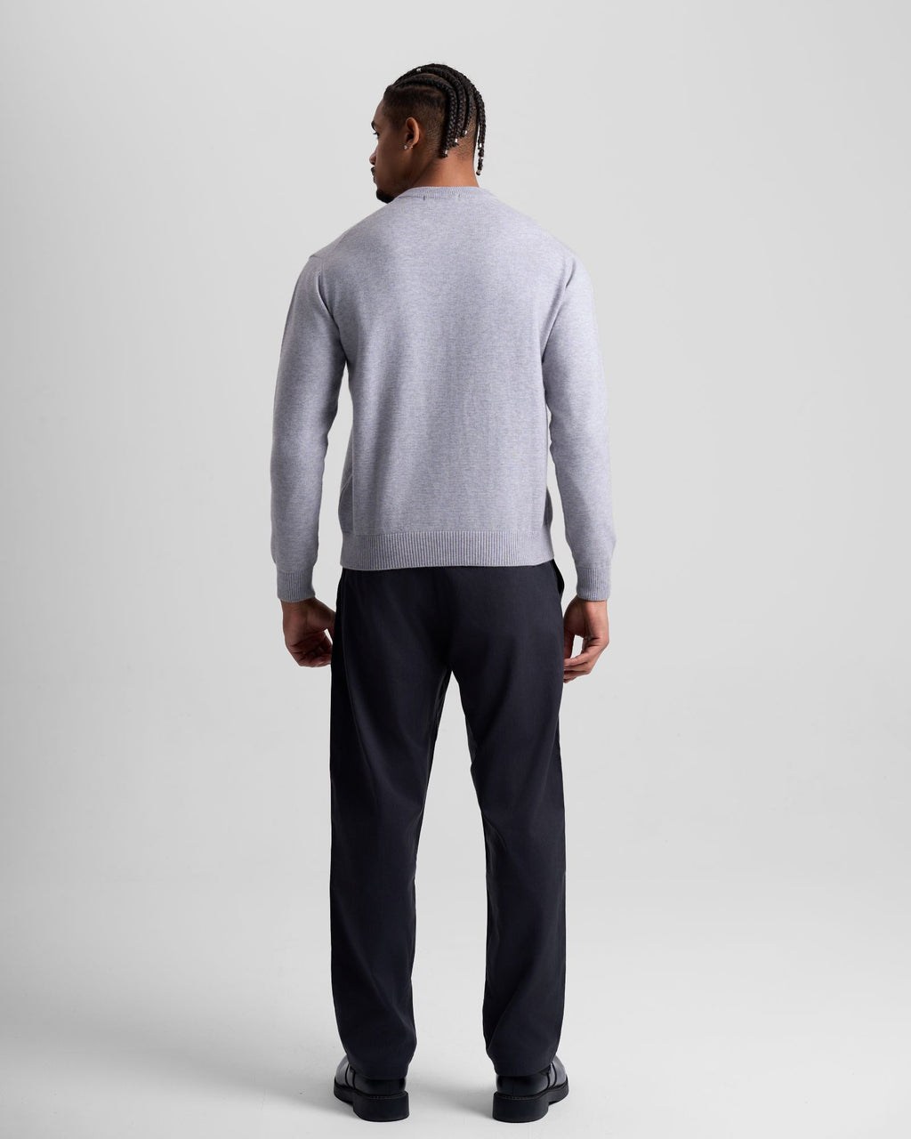 Wool-Blend Crewneck - Grey