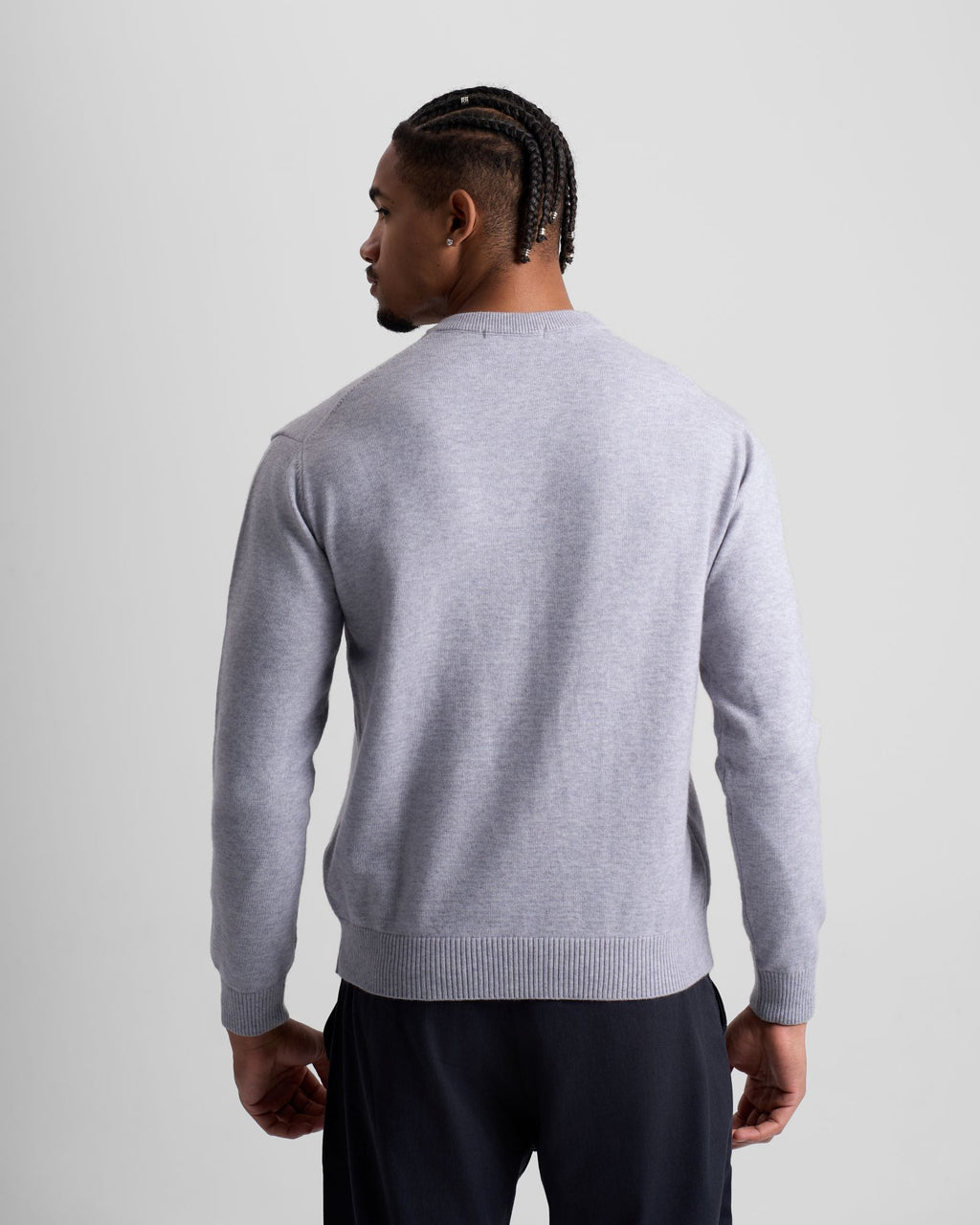 Wool-Blend Crewneck - Grey