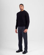 Wool-Blend Crewneck - Black