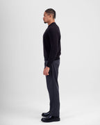 Wool-Blend Crewneck - Black