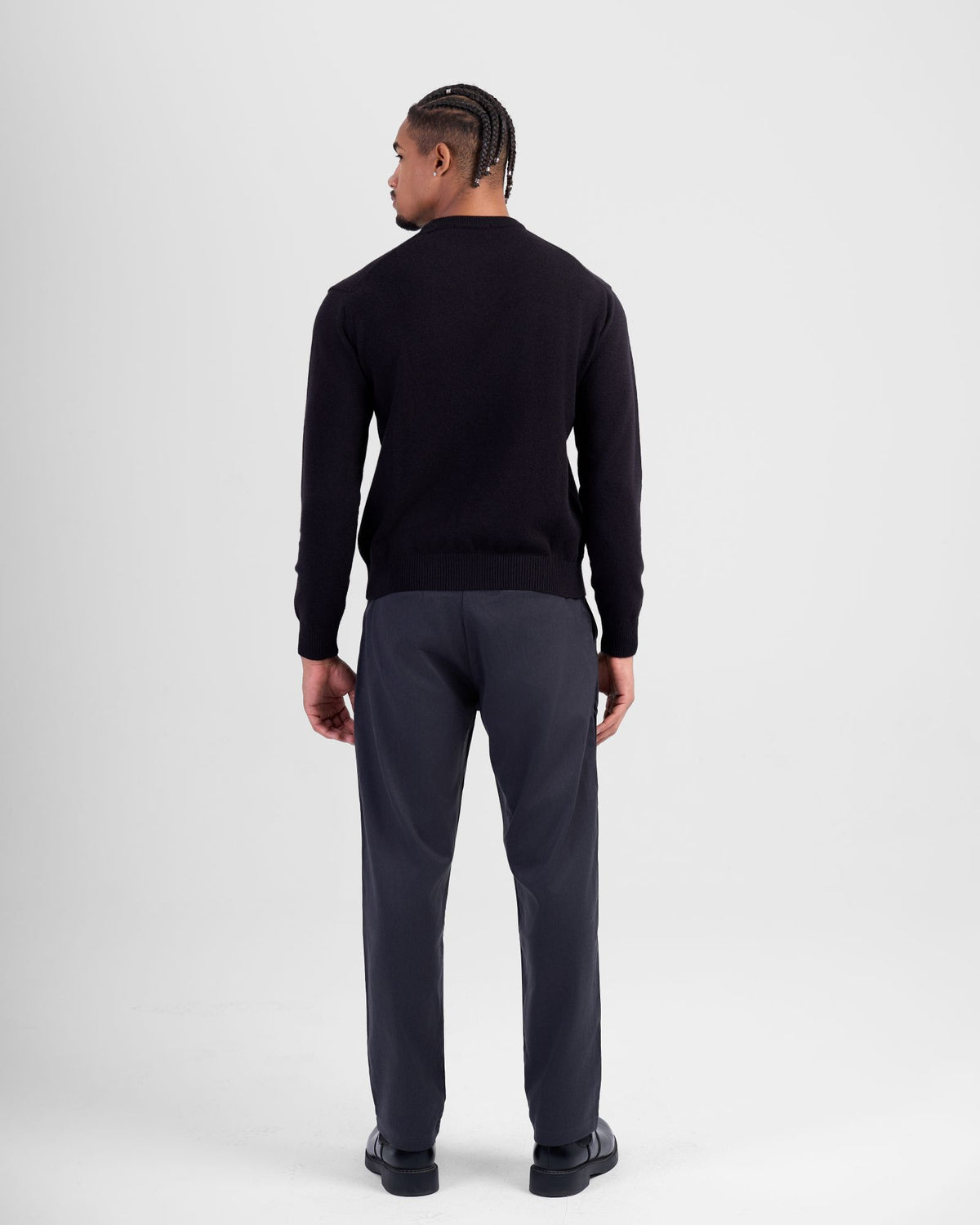 Wool-Blend Crewneck - Black