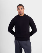 Wool-Blend Crewneck - Black