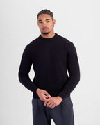 Wool-Blend Crewneck - Black