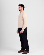 Wool Blend Quarter Zip - Beige