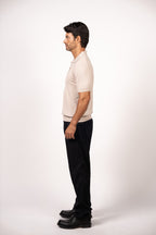 Essential Knit Polo-Beige