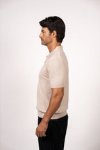 Essential Knit Polo-Beige