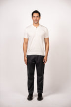 Bricks Textured Knit Polo-White