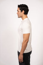 Bricks Textured Knit Polo-White