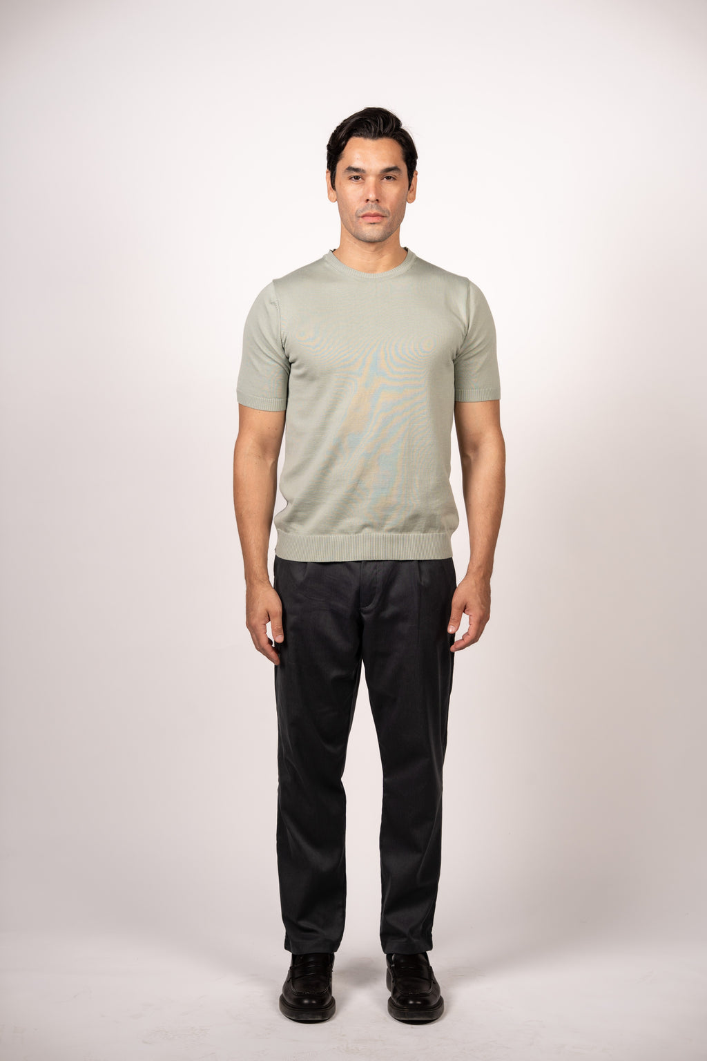 Basic Knitted Crewneck-Mint