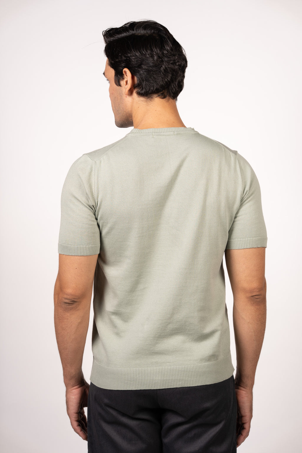 Basic Knitted Crewneck-Mint