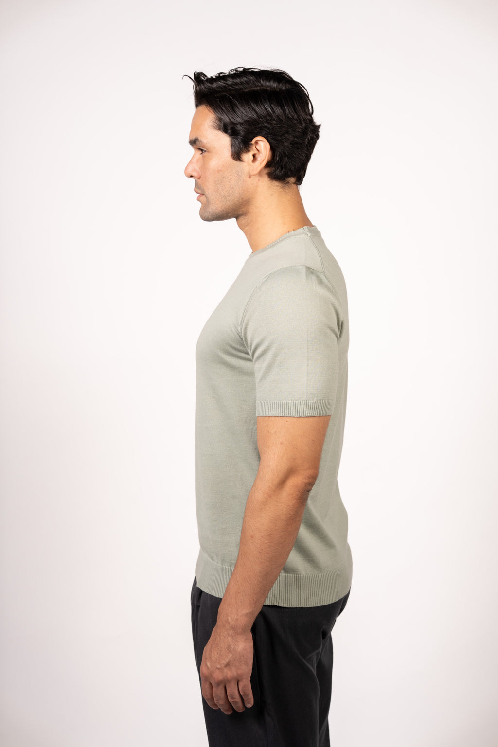 Basic Knitted Crewneck-Mint
