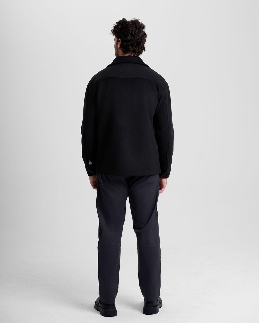 Textured Wool Jacket - Black
