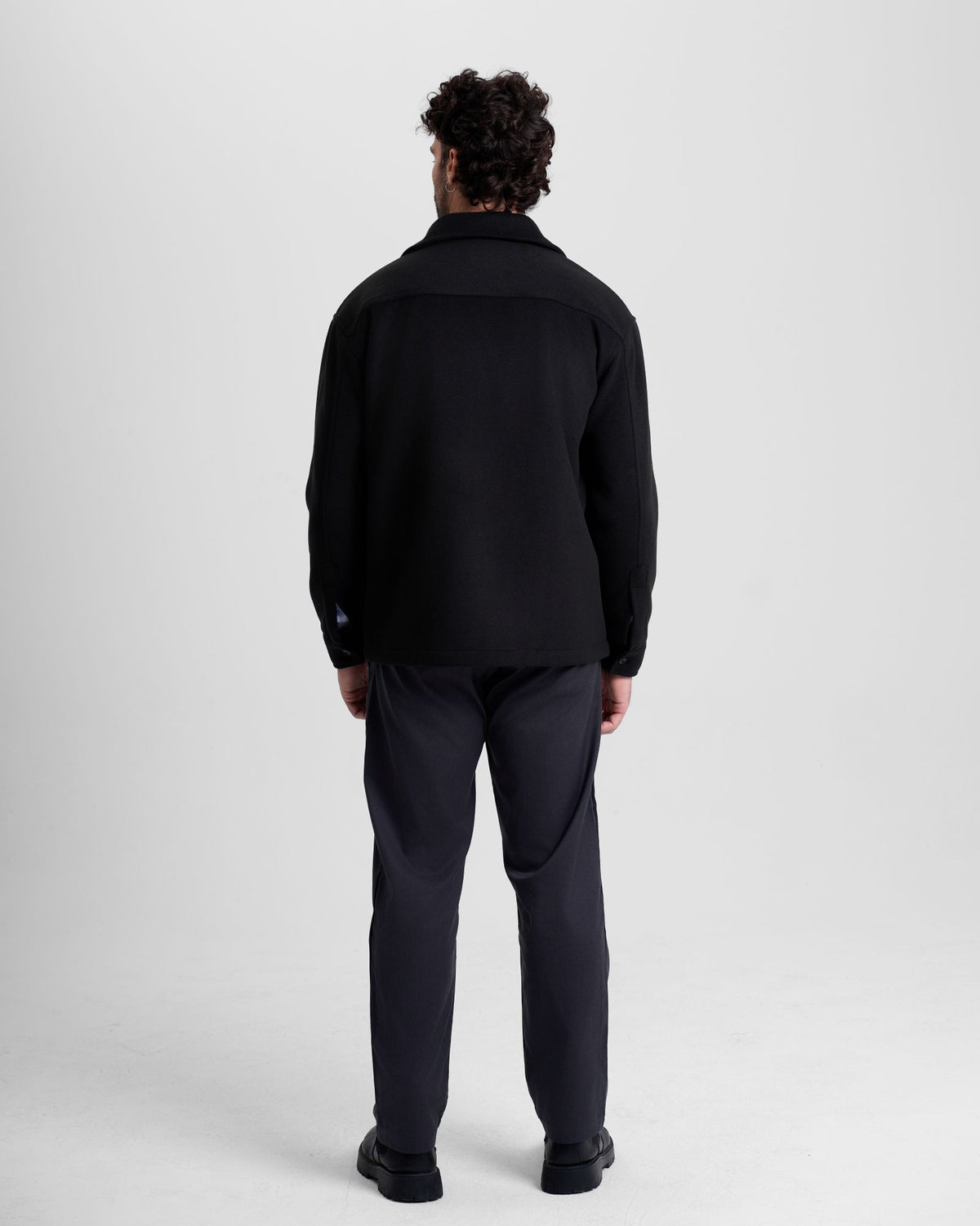 Textured Wool Jacket - Black