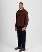 Textured Wool Jacket - Brown