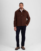 Textured Wool Jacket - Brown