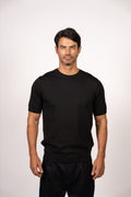 Basic Knitted Crewneck-Black