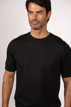 Basic Knitted Crewneck-Black