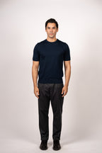 Basic Knitted Crewneck-Navy
